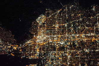 Salt Lake City bei Nacht