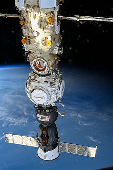 Soyuz MS-21 docked to the Prichal module