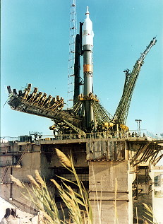 Soyuz 31 on the launch pad