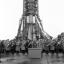 Soyuz 6 on the launch pad
