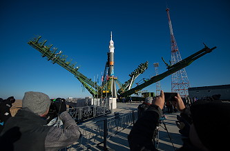 Soyuz MS-02 on the launch pad