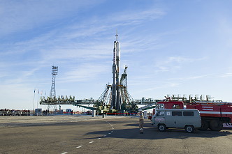 Soyuz MS-10 on the launch pad