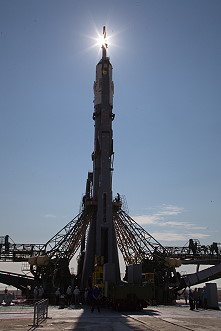 Sojus MS auf der Startrampe