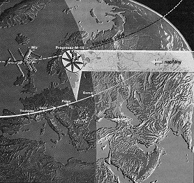 Route of the space mirror Route of the space mirror
