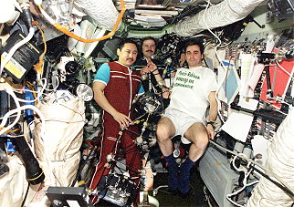 Soyuz TM-27 onboard Mir