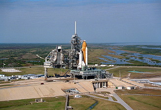 STS-75 on launch pad