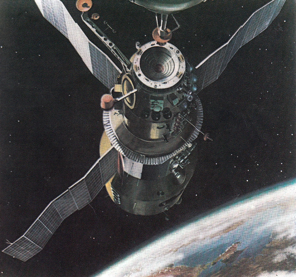 Soyuz 25 prior to docking (graphic)