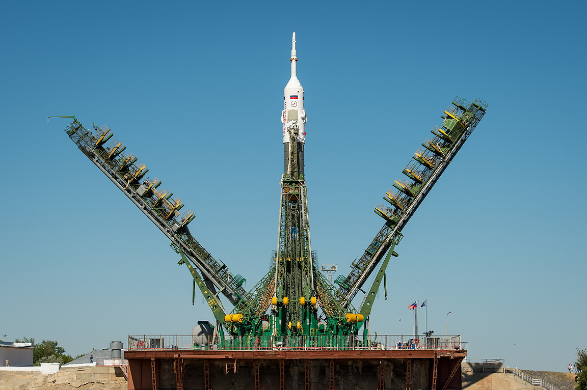 Soyuz TMA09M on the launch pad