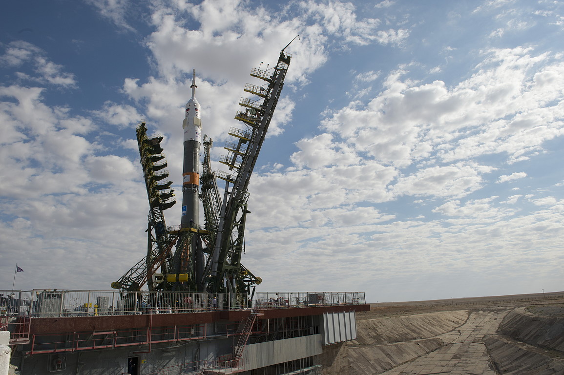 Soyuz TMA-18M on the launch pad
