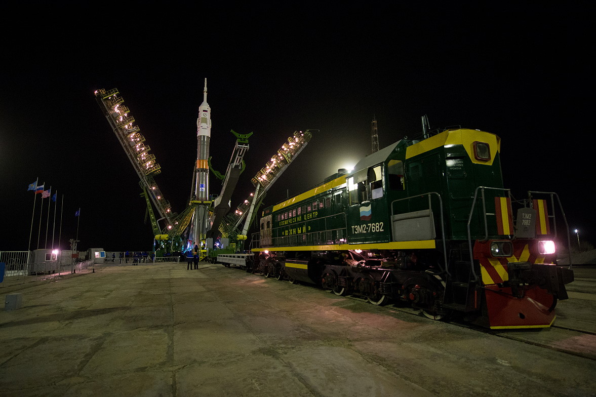 Soyuz TMA-20M on the launch pad