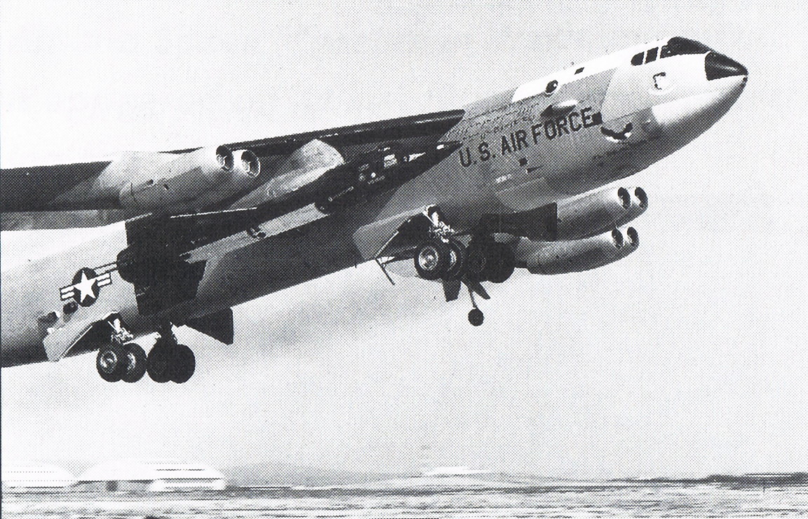 Robert White in X-15 no. 3 is taken aloft by NB-52A-003 at the beginning of the first astronaut qualification flight in the X-15 program. 