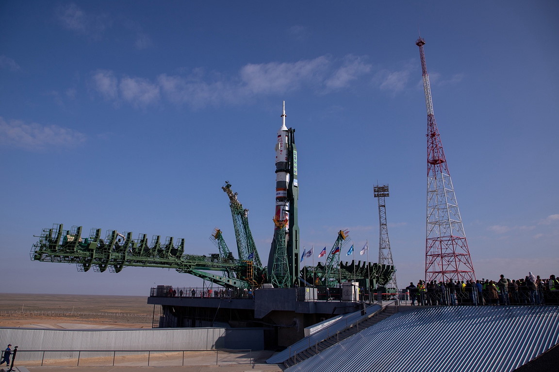 Soyuz MS-27 on the launch pad