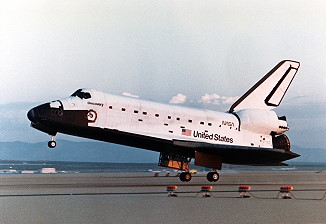 STS-41D landing