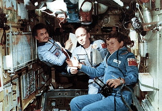 Crew Soyuz T-7 onboard Salyut 7