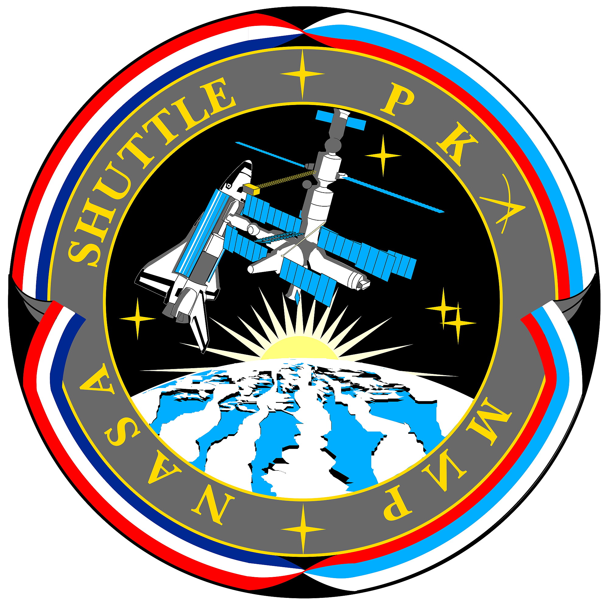 NASA STS-76 CHILTON SEARFOSS LUCID GODWIN CLIFFORD SEGA Borderless Patch 