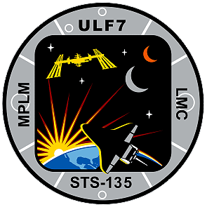 5 INCHES x 4 INCHES  Human Space Flights STS-135 PATCH NEW! 