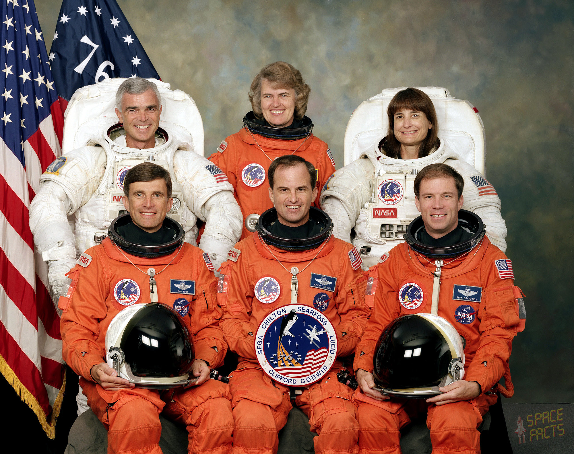 NASA STS-76 CHILTON SEARFOSS LUCID GODWIN CLIFFORD SEGA Borderless Patch 