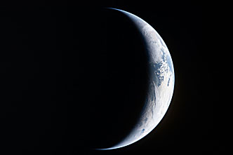 Earth seen from Artemis II after translunar injection burn