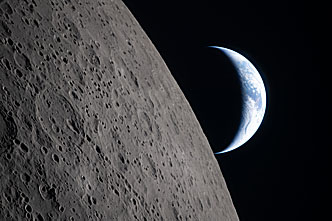Moon seen from Artemis II during flyby
