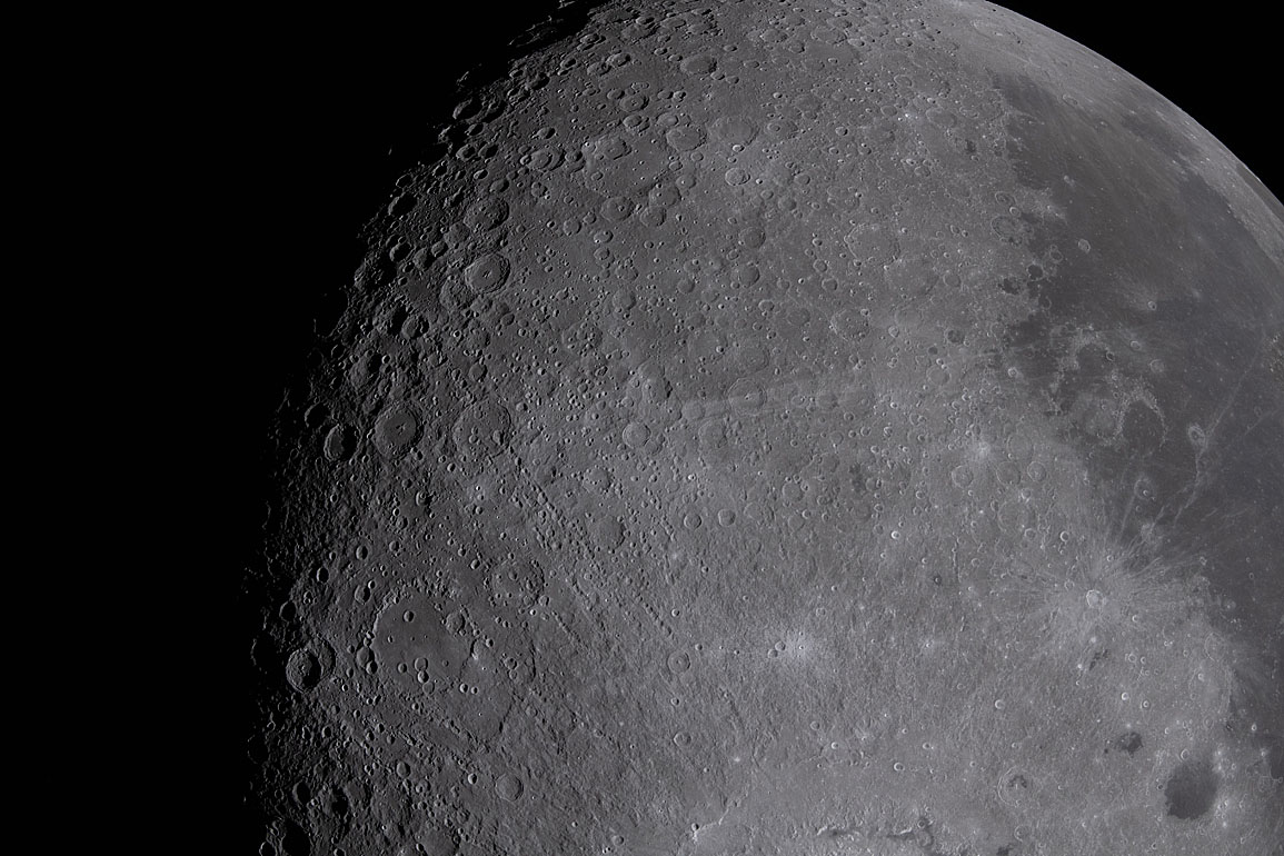 Moon seen from Artemis II during flyby