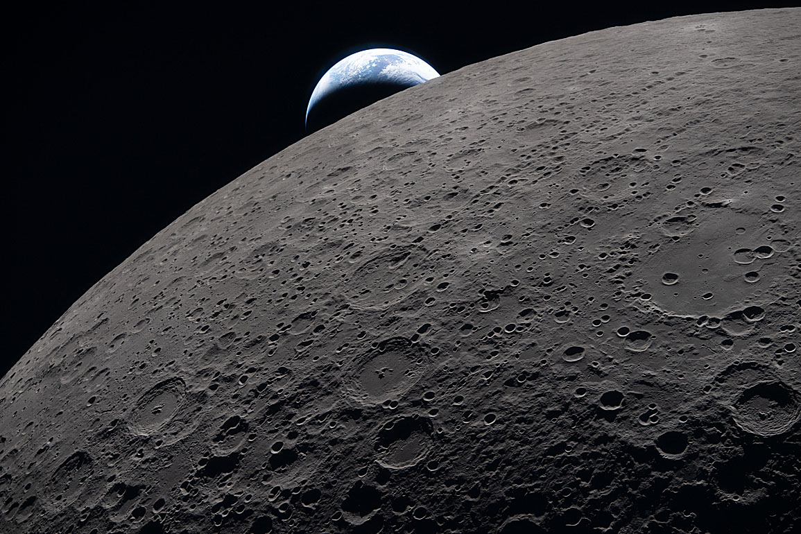 Moon seen from Artemis II during flyby